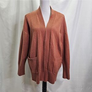 a new day Burnt Orange Rust Open Front Cardigan Size XL